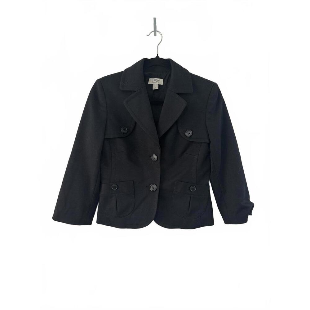 Ann Taylor LOFT Black Cropped Blazer – Size 2